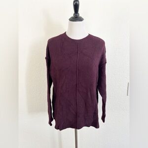 STYLUS Women's Deep Purple Crew Neck Sweater